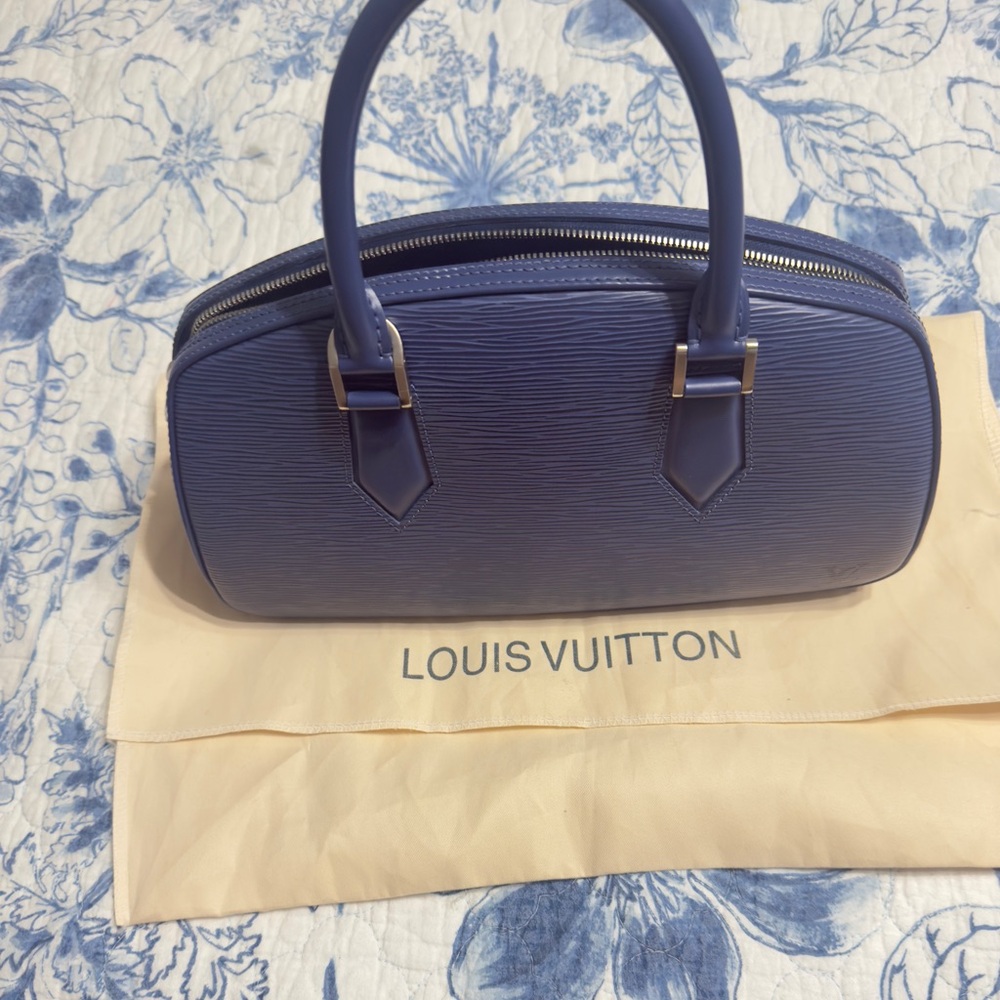 Louis Vuitton Blue Satchel with Classic Design original in great condition